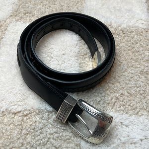 Onyx By Brighton Men’s Salina Taper Black Leather Belt